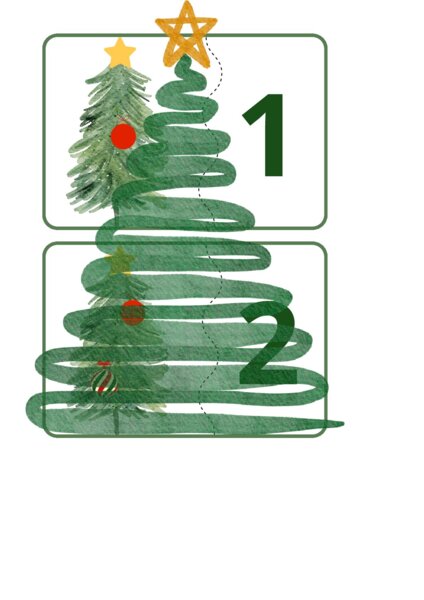 Puzzle numeri 1-10 di Natale