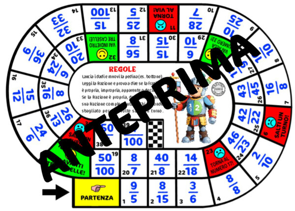 GIOCO DELL'OCA DELLE FRAZIONI DALLA CLASSE QUARTA - SCUOLA PRIMARIA