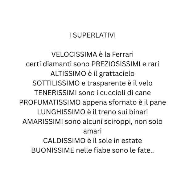 I SUPERLATIVI