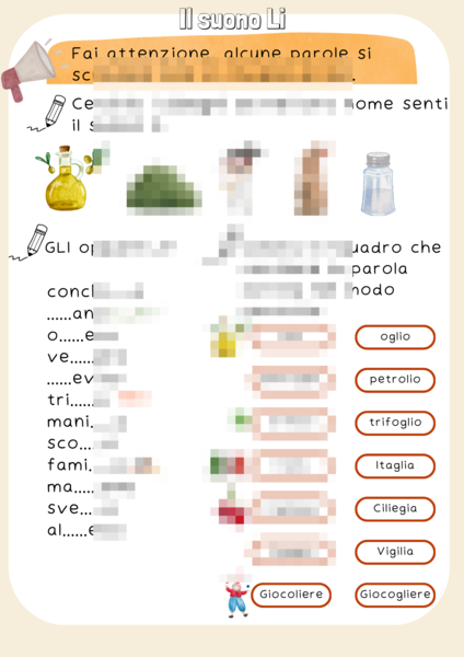 Il suono “gl” e "li"