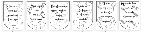 BANDIERINE CON FRASI MOTIVAZIONALI