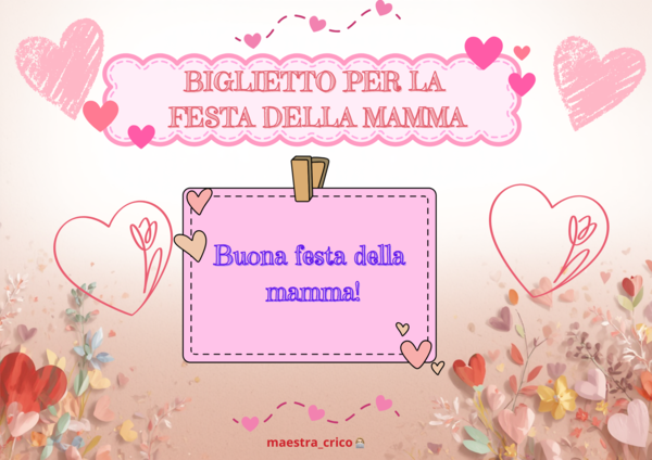 UN PENSIERO PER LA MAMMA