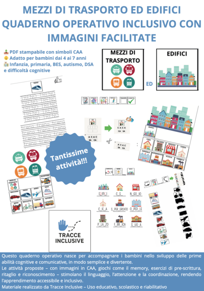 Quaderno Operativo Inclusivo: Mezzi di trasporto ed Edifici