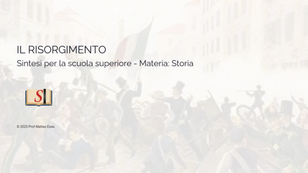 Il Risorgimento Italiano: Economia, Correnti Politiche e Statuto Albertino (PPTX)