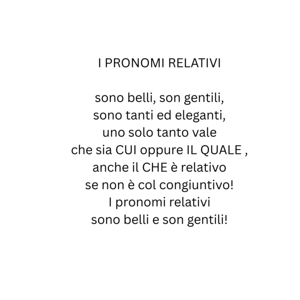 I PRONOMI RELATIVI