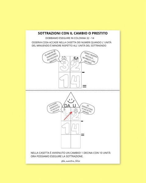 LA SOTTRAZIONE CON IL CAMBIO O PRESTITO