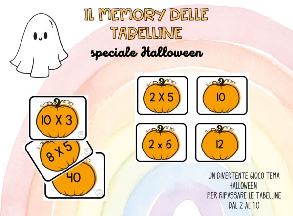 IL MEMORY DELLE. TABELLINE- speciale Halloween