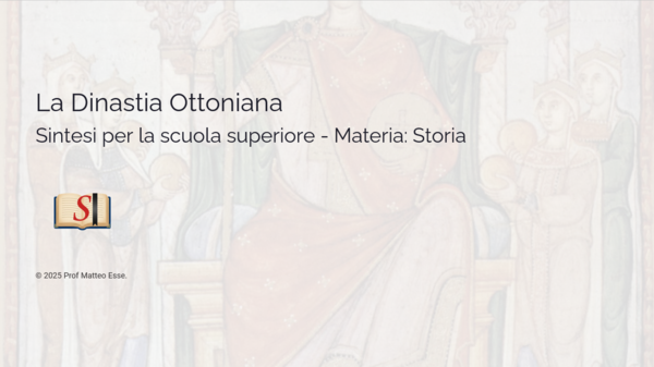 La Dinastia degli Ottoni: Dal Sacro Romano Impero a Enrico II (PPTX Modificabile)