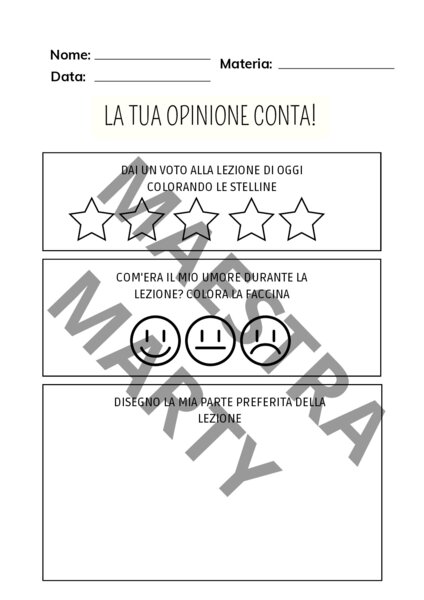 La tua opinione conta!