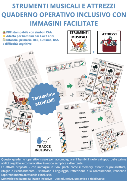 Quaderno Operativo Inclusivo: Strumenti musicali e Attrazzi