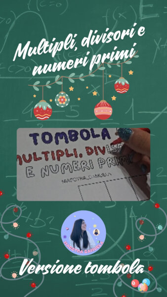 Tombola multipli, divisori e numeri primi 📐