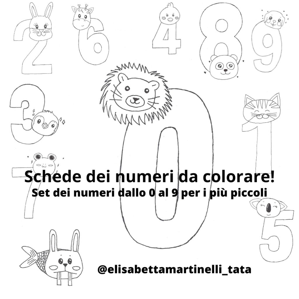 Set Di Schede Dei Numeri Da Colorare Edudoro