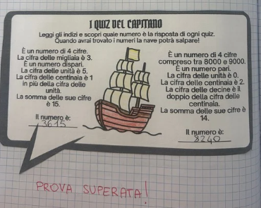 Quaderno di settembre di matematica in classe quarta: accoglienza e ripasso.