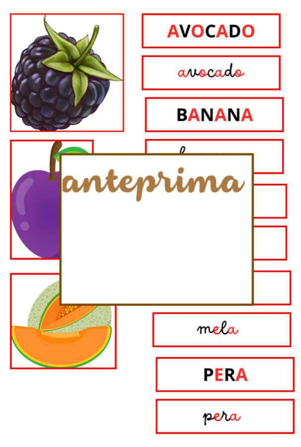 Un frutto al giorno-un kit per iniziare con gusto e proseguire con stupore-italiano classe prima