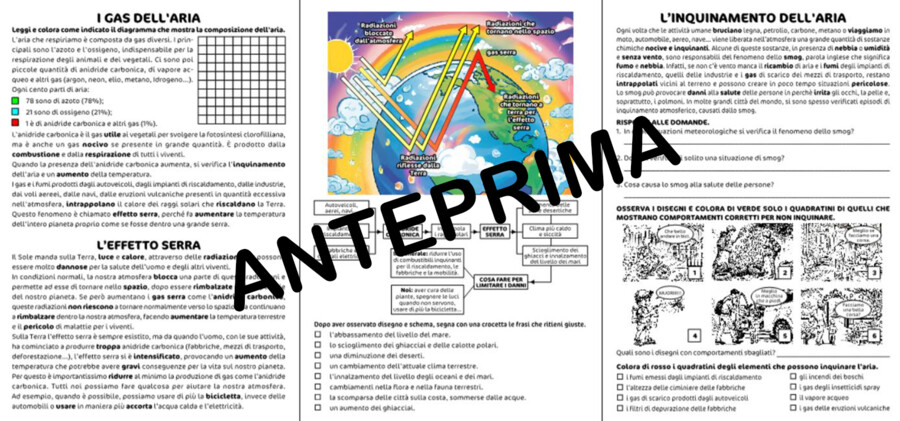 L'ARIA, I GAS DELL'ARIA E L'EFFETTO SERRA - SCIENZE/INTERDISCIPLINARE DALLA CLASSE TERZA - SCUOLA PRIMARIA