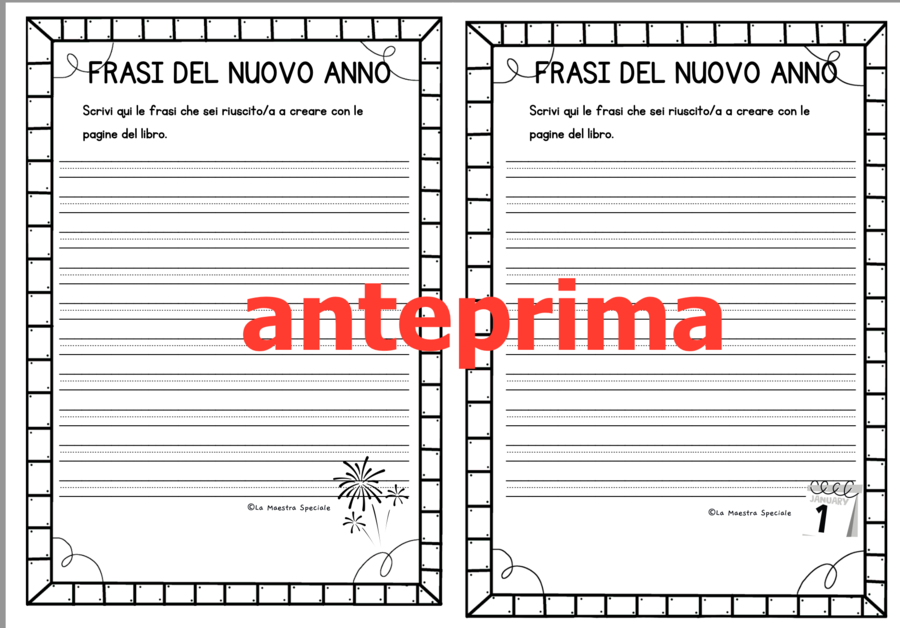 IL LIBRO DELLE FRASI TEMA ANNO NUOVO