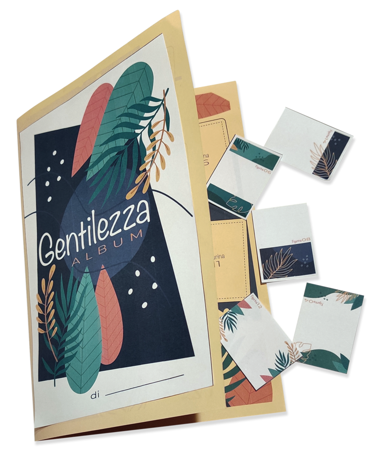 ALBUM della GENTILEZZA con FIGURINE da completare e scambiare in A3