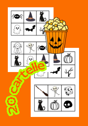 Bingo di Halloween per la Scuola Primaria (20 cartelle + tabellone + vocabolario)