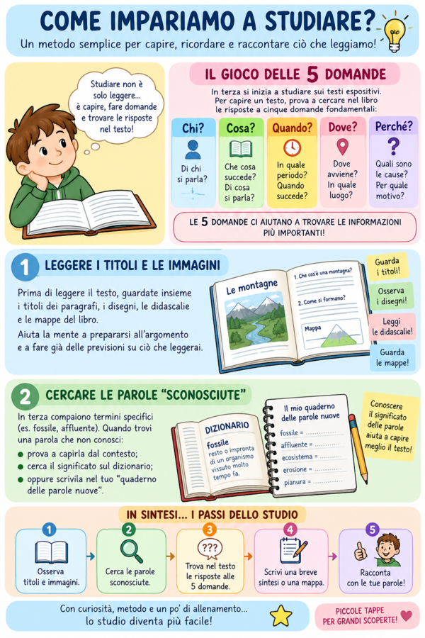 Il gioco delle 5 domande per imparare a studiare