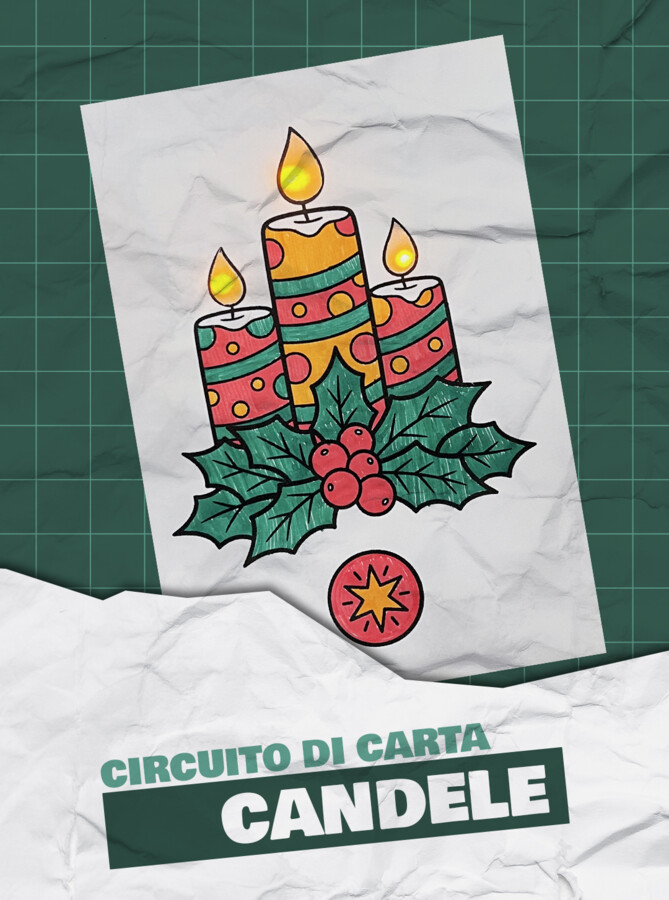 Circuito di carta - Candele natalizie