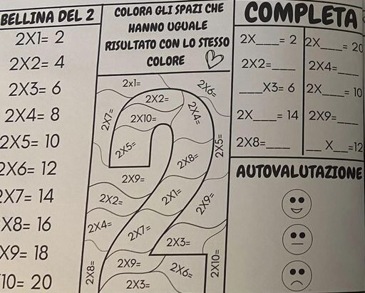 Opuscolo tabelline