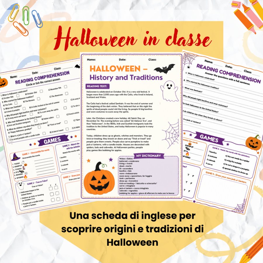 Halloween – History and Traditions - inglese per le classi 4-5 primaria