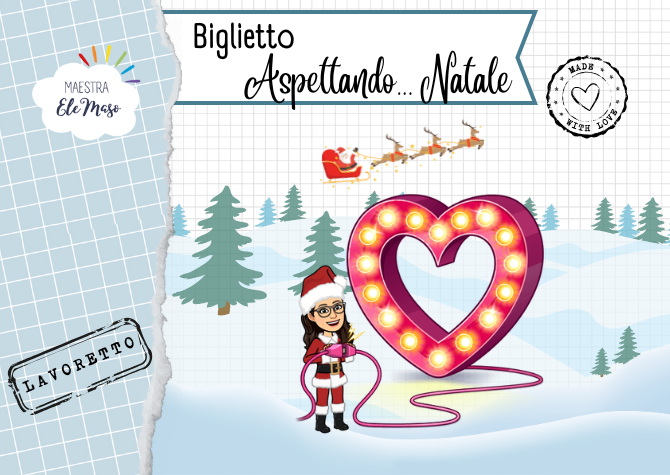 Biglietto di auguri di natale fai da te per bambini - Aspettando il Natale