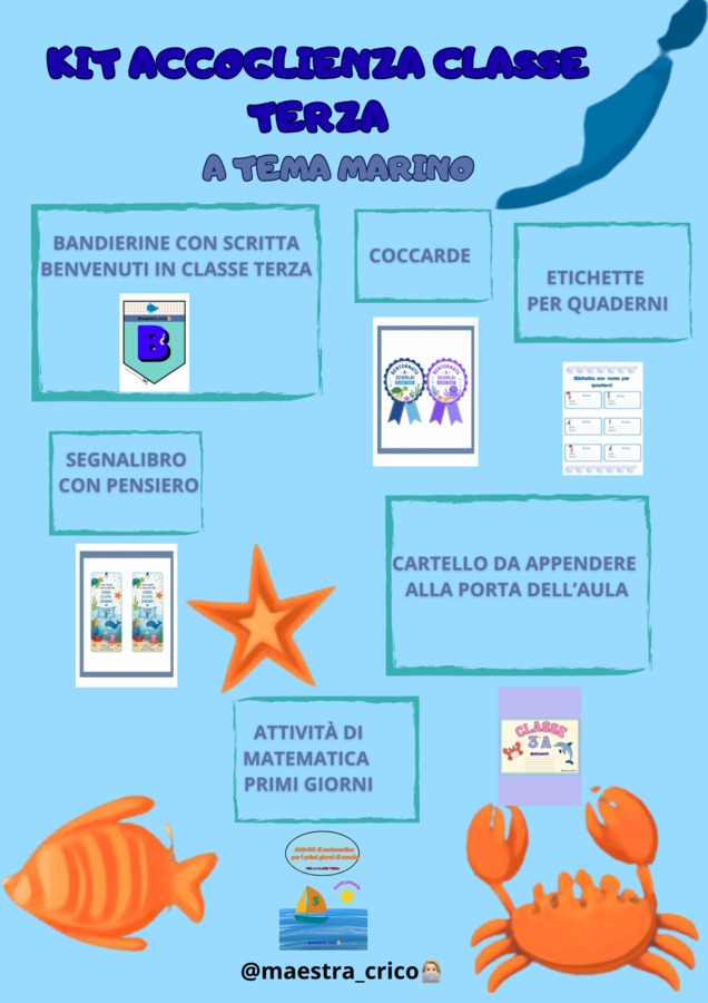KIT ACCOGLIENZA CLASSE TERZA