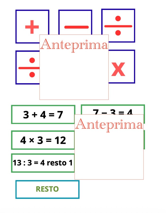 I TERMINI DELLE QUATTRO OPERAZIONI- Libretto + attività operativa concreta