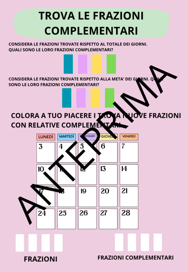 Calendario matematico/classe quarta