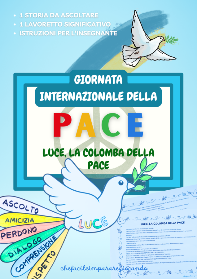 GIORNATA DELLA PACE - LUCE, LA COLOMBA DELLA PACE  - TUTTE LE CLASSI