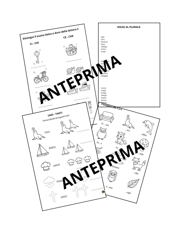MEGA PACK QUADERNI DI ITALIANO per la classe 2^ con kit di schede in b/n