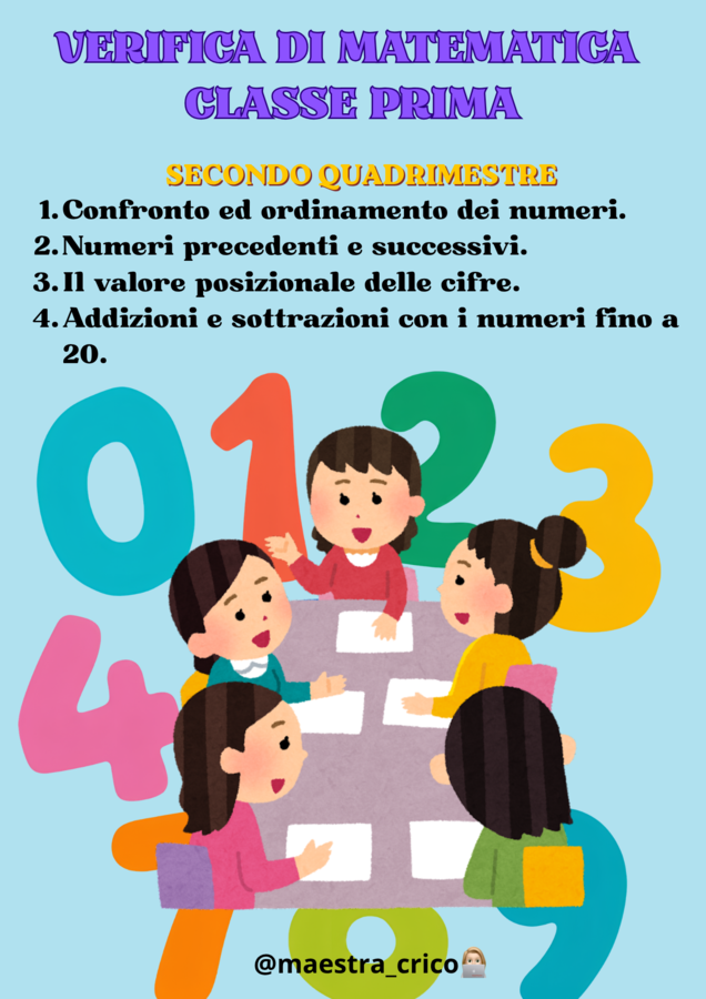 VERIFICA DI MATEMATICA CLASSE PRIMA