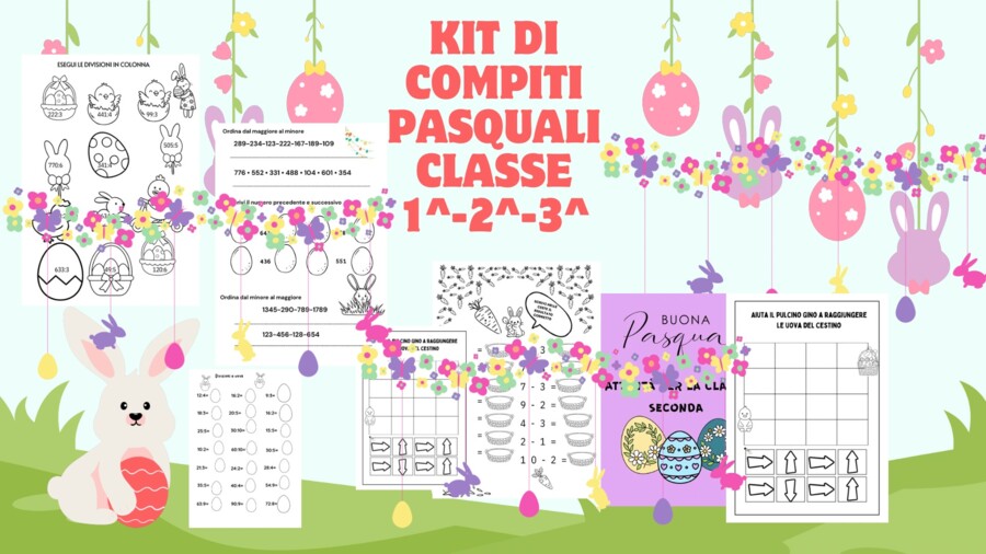 Kit dei compiti di Pasqua 1-2-3