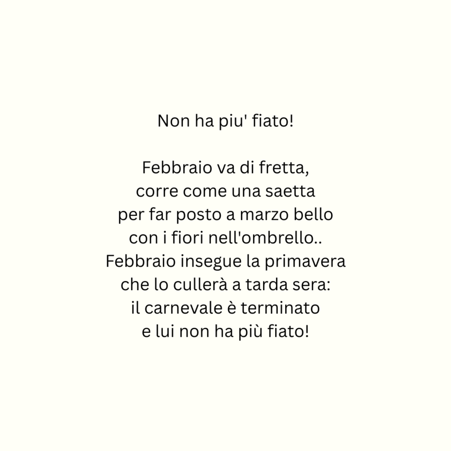 Non ha piu' fiato! filastrocca