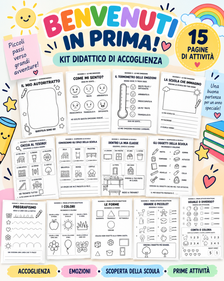 Kit Accoglienza Classe Prima | Attività Primi Giorni Scuola Primaria