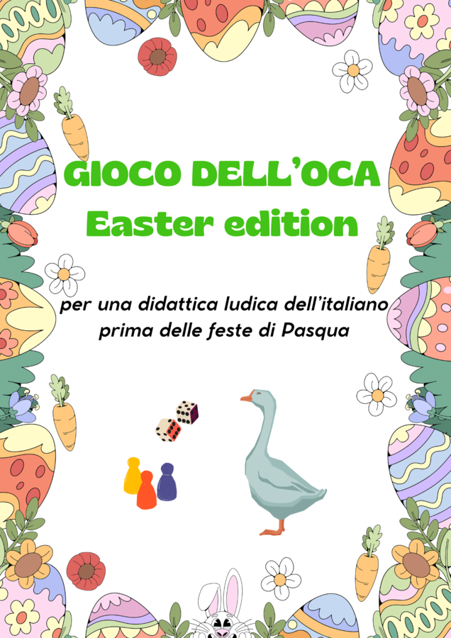 Gioco dell'oca delle sillabe di Pasqua