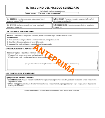 20 ESPERIMENTI SCIENTIFICI FACILI per la Scuola Primaria | Il Taccuino del Piccolo Scienziato (Classi 3ª e 4ª) [PDF Pratico B/N]