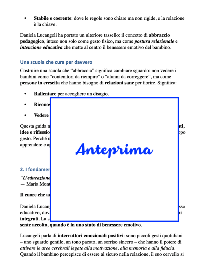 L'abbraccio pedagogico-guida pratica per educare con cura-per tutte le classi