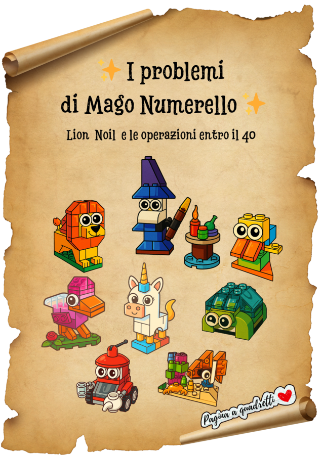 I problemi di Mago Numerello- Lion Noil e le operazioni fino a 40