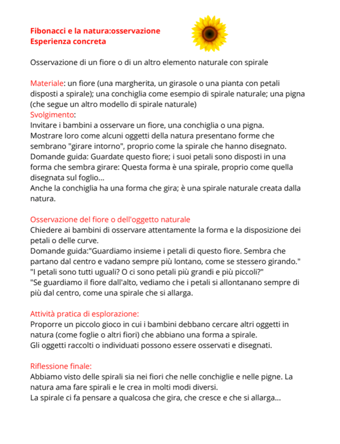 Fibonacci, il Pi greco e il filo di Arianna; un percorso multidisciplinare per i più piccoli