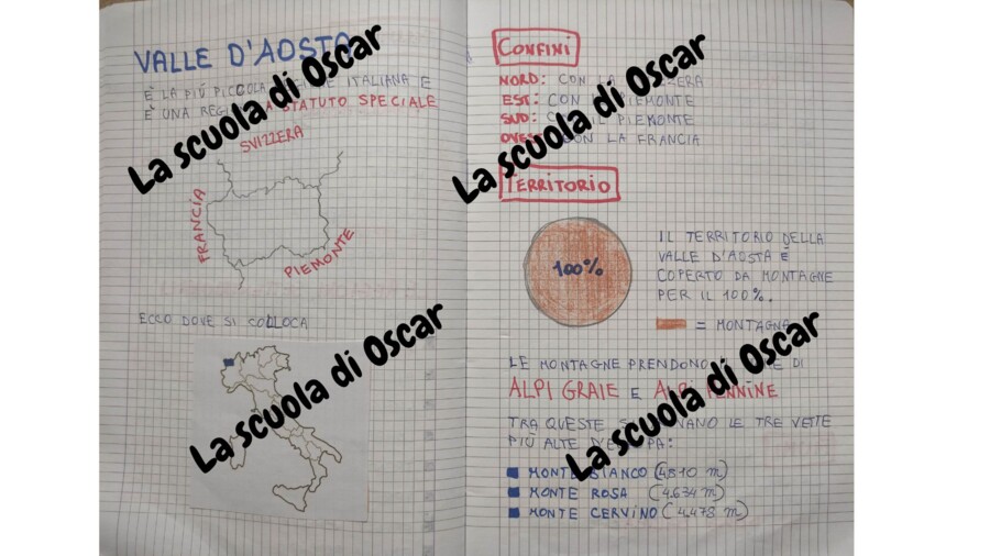 QUADERNO DI GEOGRAFIA: LA VALLE D'AOSTA