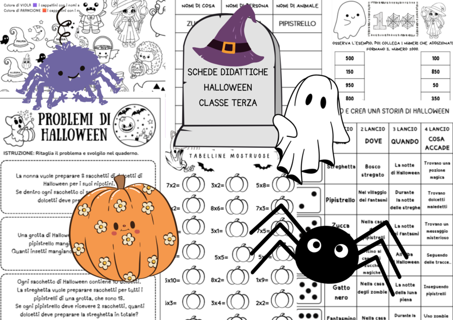 Benvenuti nel fascicolo dei compiti... spaventosamente mostruoso! 👻 HALLOWEEN