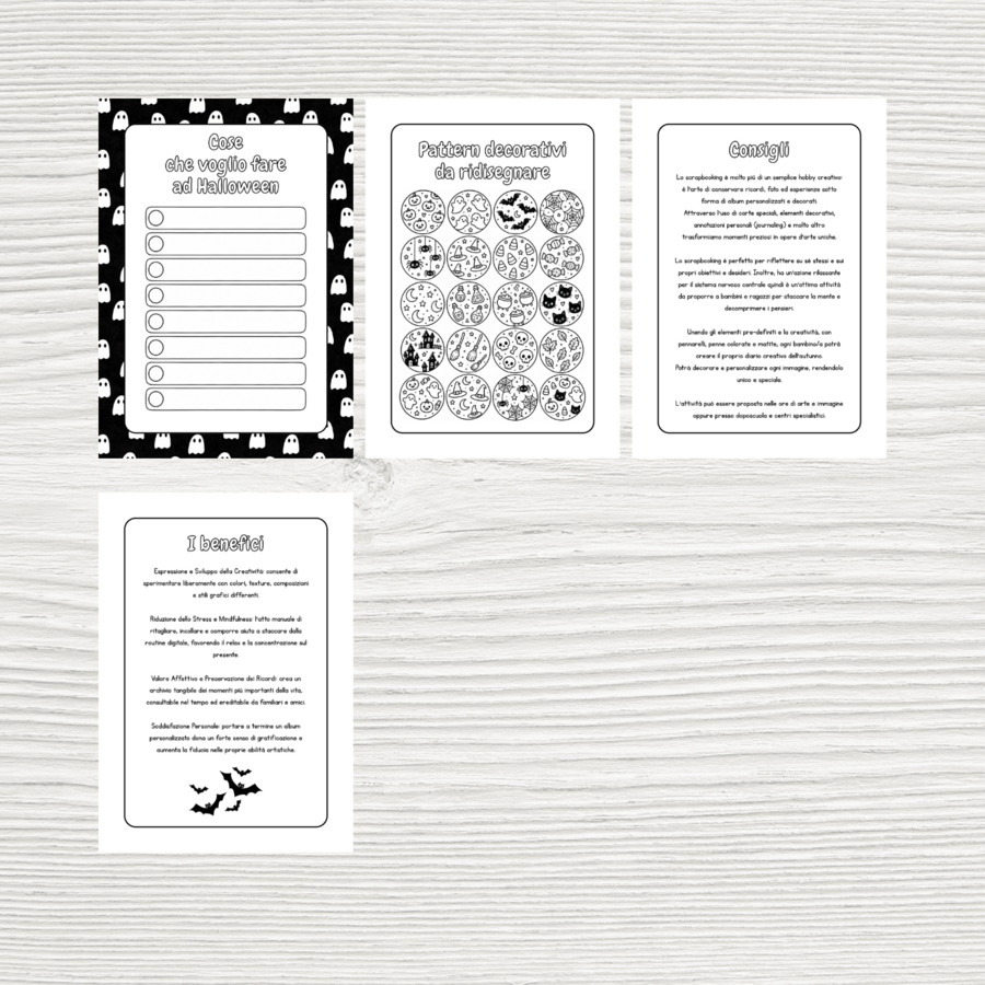 Diario creativo di Halloween - Scrapbooking per bambini e ragazzi