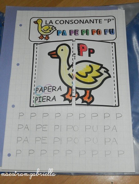 Lettera P di Paperine