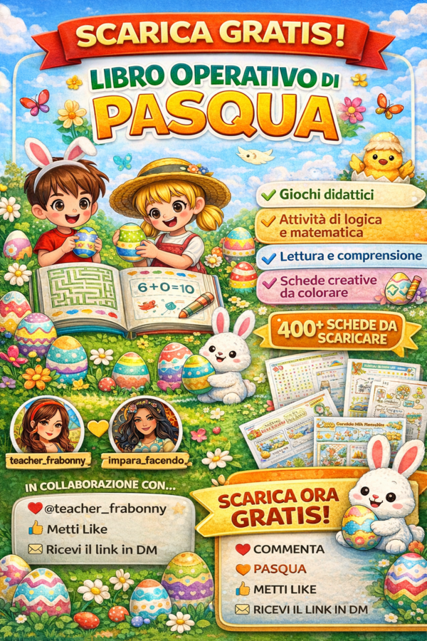 Libro operativo scuola primaria classe 1-3 Pasqua