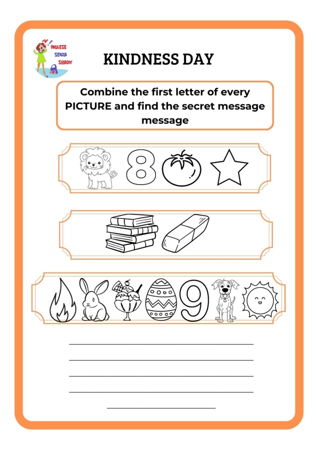 WORLD KINDNESS DAY: find the secret messages and learn to be kind