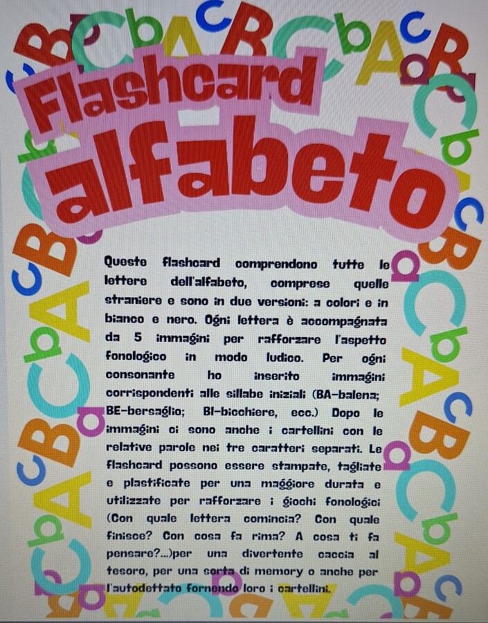 Flashcard dell'alfabeto