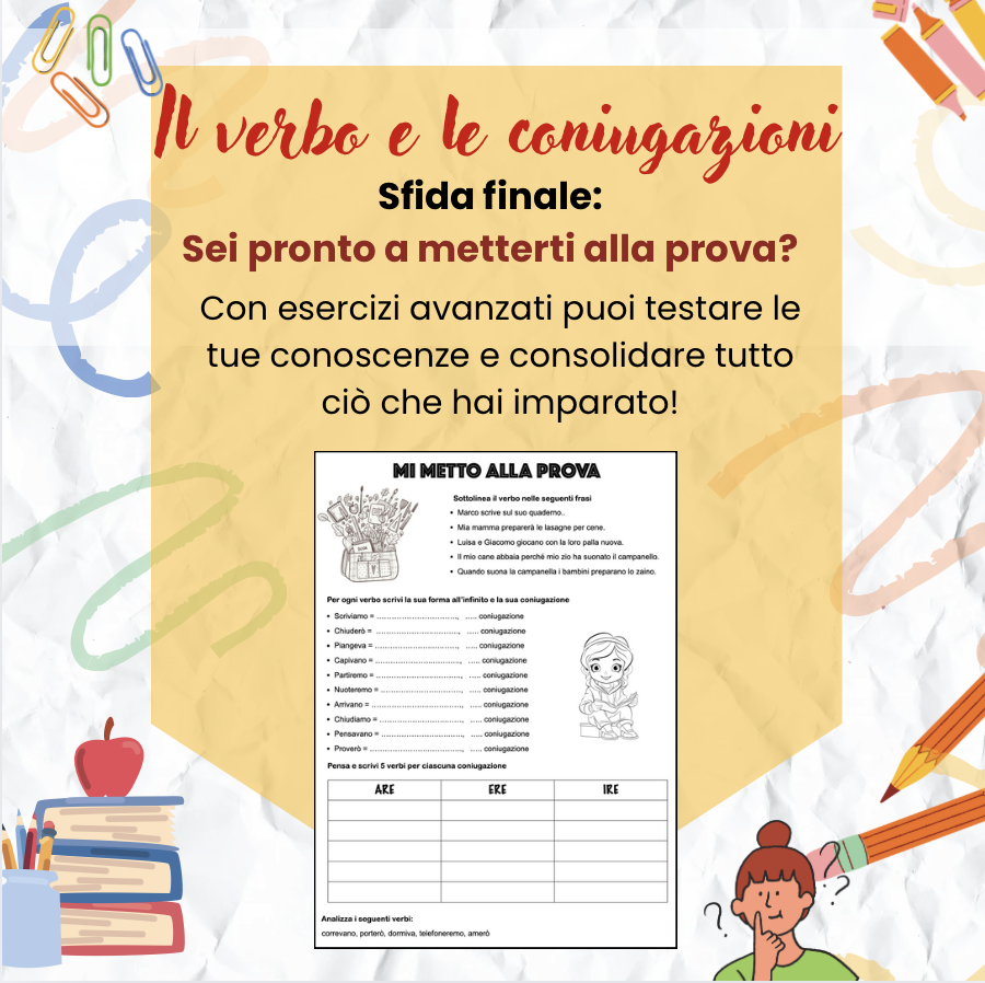 Il verbo e le coniugazioni - classe terza