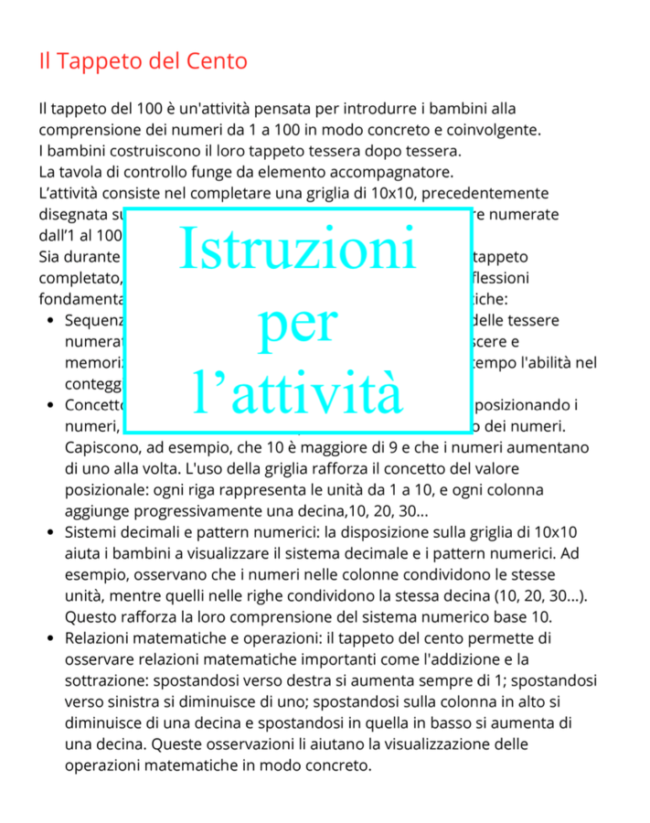 Il tappeto del 100
